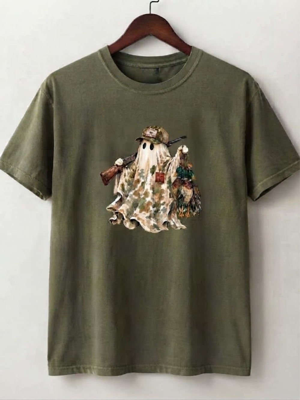 Comfort Colors Sage Green Ghost Hunter Graphic Tee